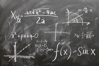 Formulae on a blackboard